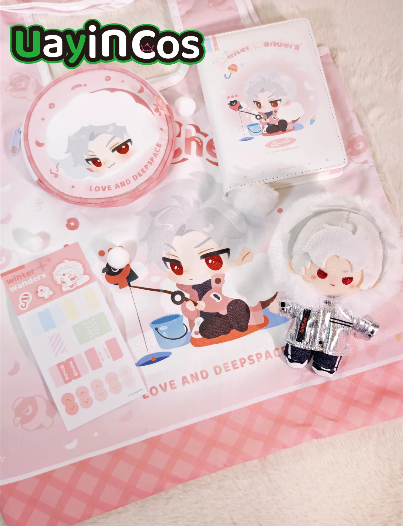 

In Stock Official Game Love and Deepspace Sylus Winter Wanders Stuffed Plushies Doll Clothes Keychain Bag Badge Notebook Card Pu