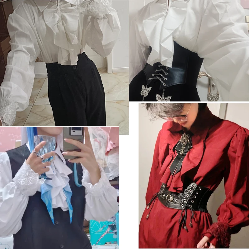 Nuevo disfraz Retro de corte Medieval loween Performance irt, traje largo de conteo de pirata, ropa étnica de escenario para mujer