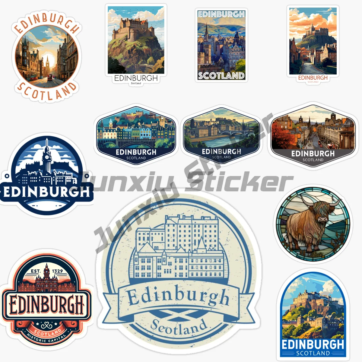 

EDINBURGH SCOTLAND Landscape Car Sticker Self Adhesive Vinyl Waterproof Decal Car Sticker Accessories KK Decoration Decals