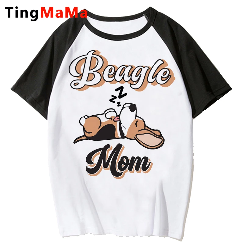 Beagle tshirt t-shirt damski japoński Korea vintage 2022 estetyczny t shirt koszulki z nadrukami damskie