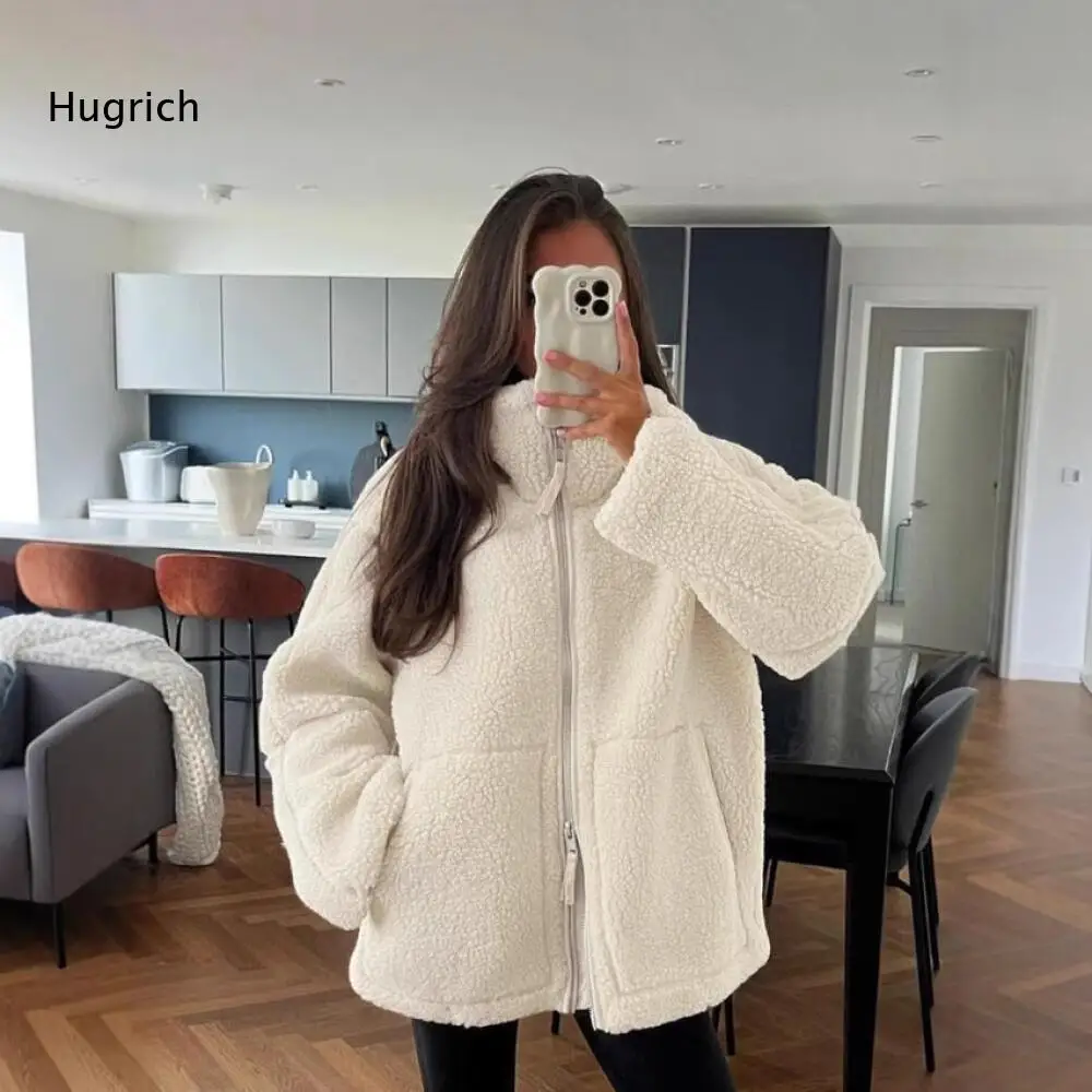 Stylish Long Sleeve Coat Featuring Two Front Pockets And Relaxed Fit Women Seasonal Essential For Daily Or Weekend Wear