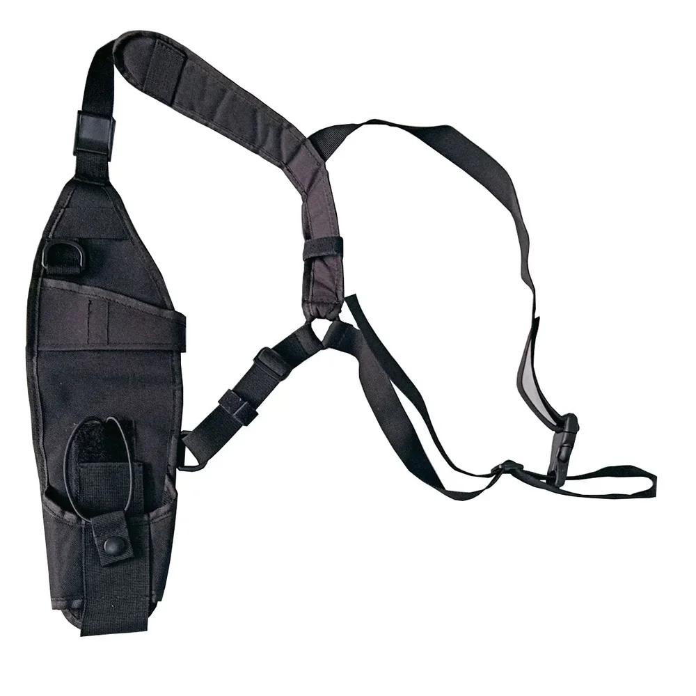 

Multi-Tool Left Side Radio Shoulder Holster Chest HarnessHolder Military Tactical Survival Safety Supplies Hunting