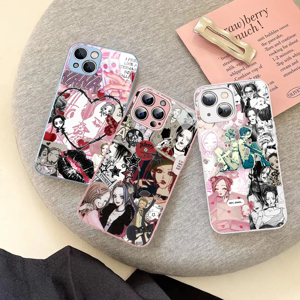 

Anime Nana Phone Case Tempered Glass For Iphone 14 13 12 11 Pro Mini XS MAX 14Plus X XS XR Fundas