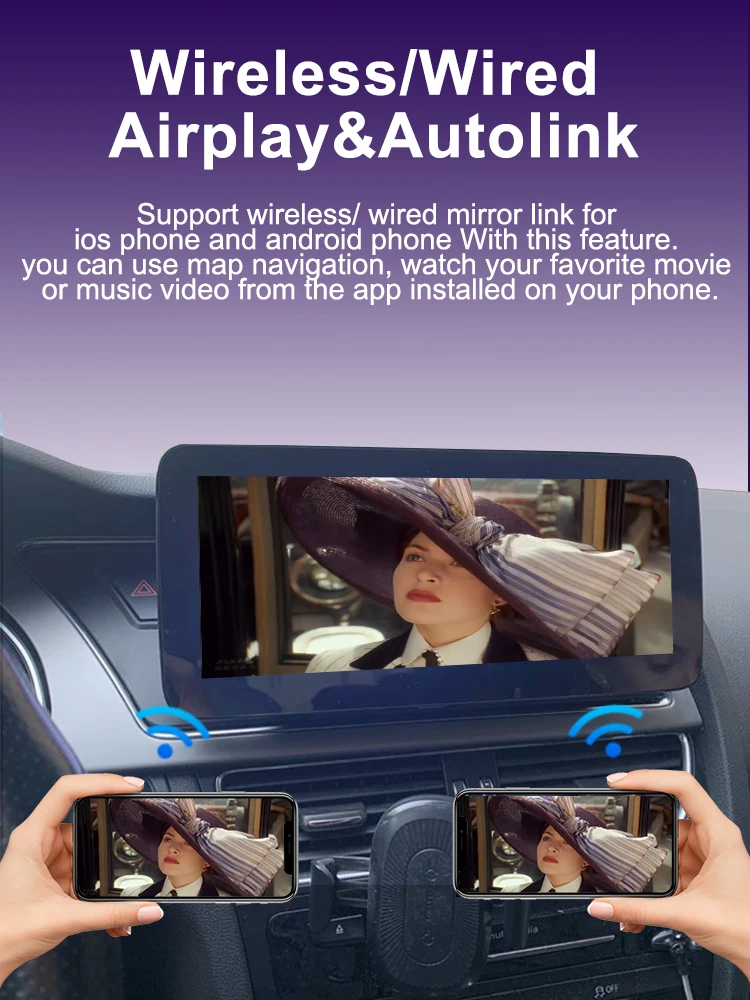 AUTOTOP 10,25 "Wireless CarPlay Android Auto Auto Radio Für Audi A4 B8 A5 2009-2016 AirPlay Spiegel Link auto Spielen Linux Bildschirm – Detail 8