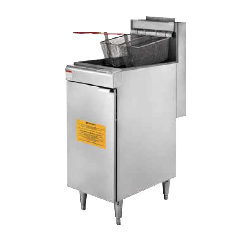 In-Smart Floor-style Large Electric Deep Fryer Commercial Deep-frying Standing Smart Control with Basket Cabinet Best Factory