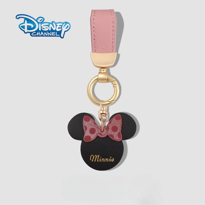 

Disney Mickey Mouse Keychain Minnie Cartoon Cute Character Backpack Bag Pendant Car Keychain Leather Creative Decoration Gift