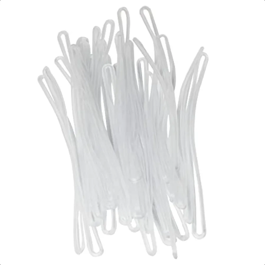 

30PCS Clear Plastic Lage Name Tag Straps Transparent Worm Loops Identification ID Card Badge Label Tag Holder for Office Busin