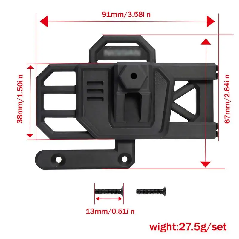 YIKONG YK4107 1/10 Scale Simulation Badge Magnetic Mounts Snorkel Spare Tire Carrier Fuel Tank Upgrade Kit for RC Crawler