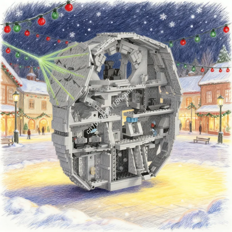 

845 шт. MOC Звезда смерти ISD альтернативная боевая модель строительные блоки рождественские подарки архитектурные игрушки идея образовательный кирпич