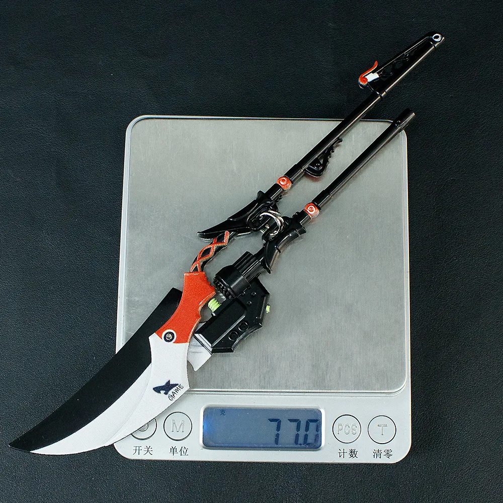 22cm/8.66in Zenless Zone Zero 게임 주변 장치 상어 소녀 가위 개방형 금속 무기 소품 장난감 칼 데스크탑 장식 소년 선물