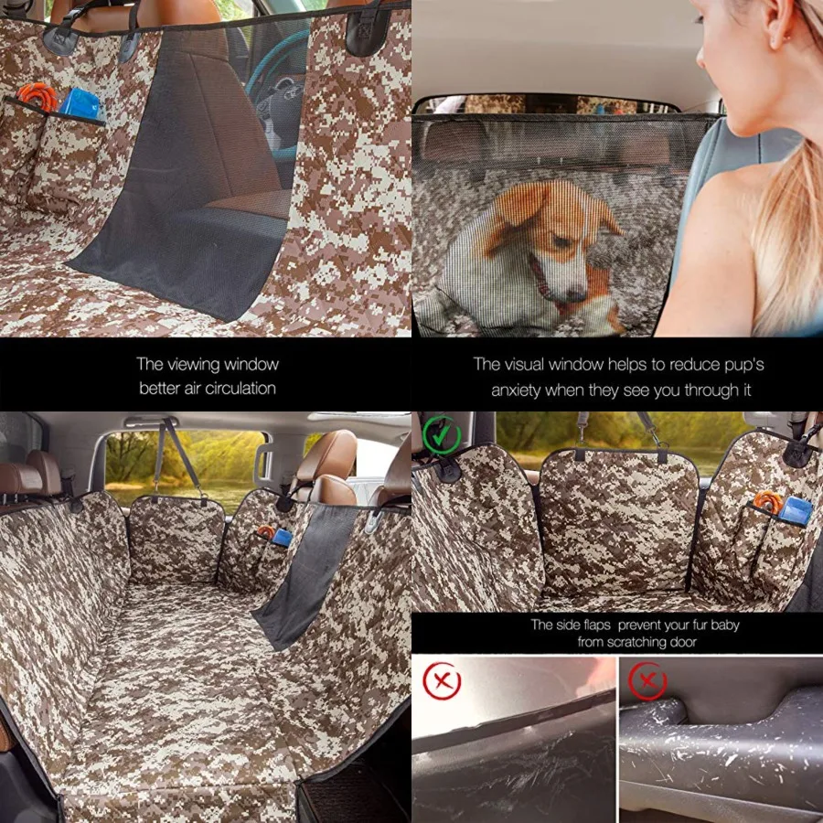 

Dog Seat Cover with Mesh Window 100 Waterproof Pet Seat Cover Durable Dog Hammock Machine Washable X-Large Against Dirt and Dog