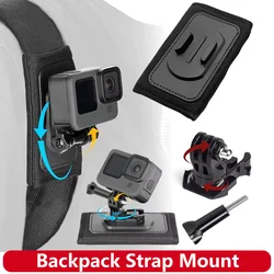 Backpack Shoulder Strap 360° Rotate Quick Release Mount for GoPro Hero 13 12 11 10 9 Insta360 DJI Osmo Action 6 5 PRO 4 3 Camera