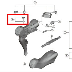 Shimano Dura-ZanUltegra Wiltshire ed Vis et joint torique pour ST-R9170/R8020/R8070/R7020/4720/R8170/R9270 Y0F398030 Y0MX98020 Y0C698030