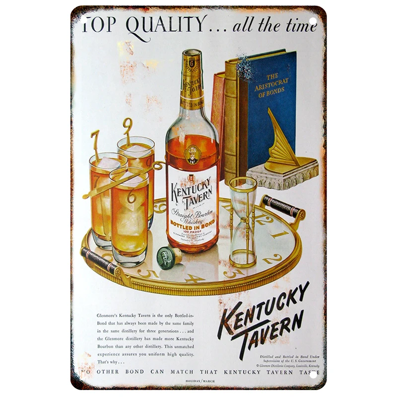 Vintage Beer Plaque Metal Tin Signs Retro Whiskey Beer Party Metal Poster Wall Decor for Gentlemen Club Living Room Cafe Bar Pub