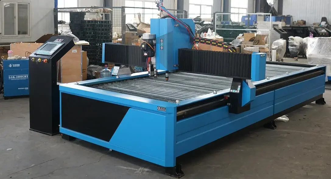 1500*3000mm 200A plasma cutting machine with drilling head