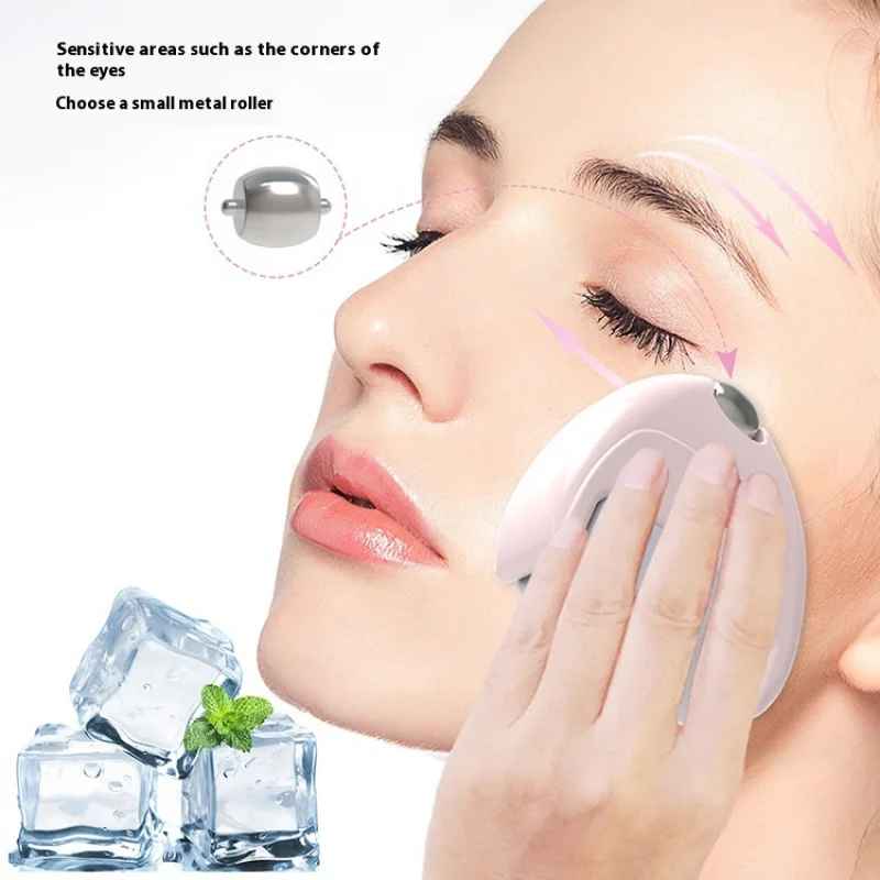 

2-in1 Heart Shape Ice Roller for Face - Cooling Facial Massager to Reduce Puffiness, Dark Circles & Pore Size - Eye & Face Skin