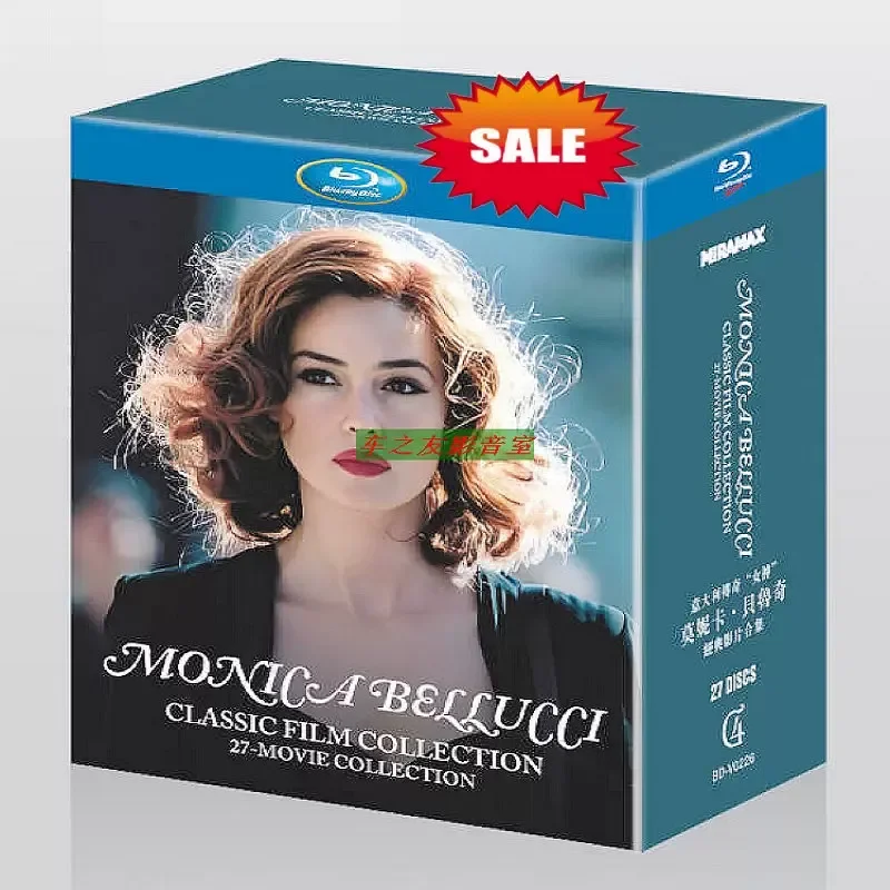 BD Blu-ray Disc Monica Bellucci Classic Film Collection High Definition Box 27 Pieces Set with Chinese and English Subtitles