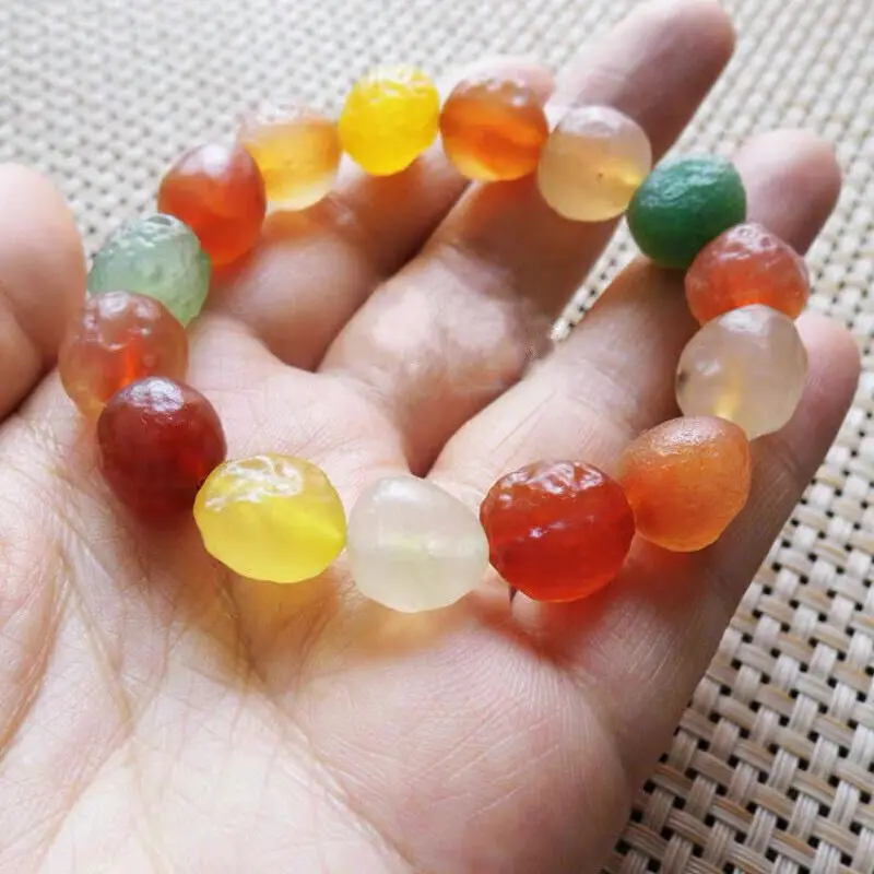 Natural Alashan Agate Bracelet Gobi Original Stone Handset Beads Exquisite Stone Exquisite Color Bracelet For Women's HandString - view 6