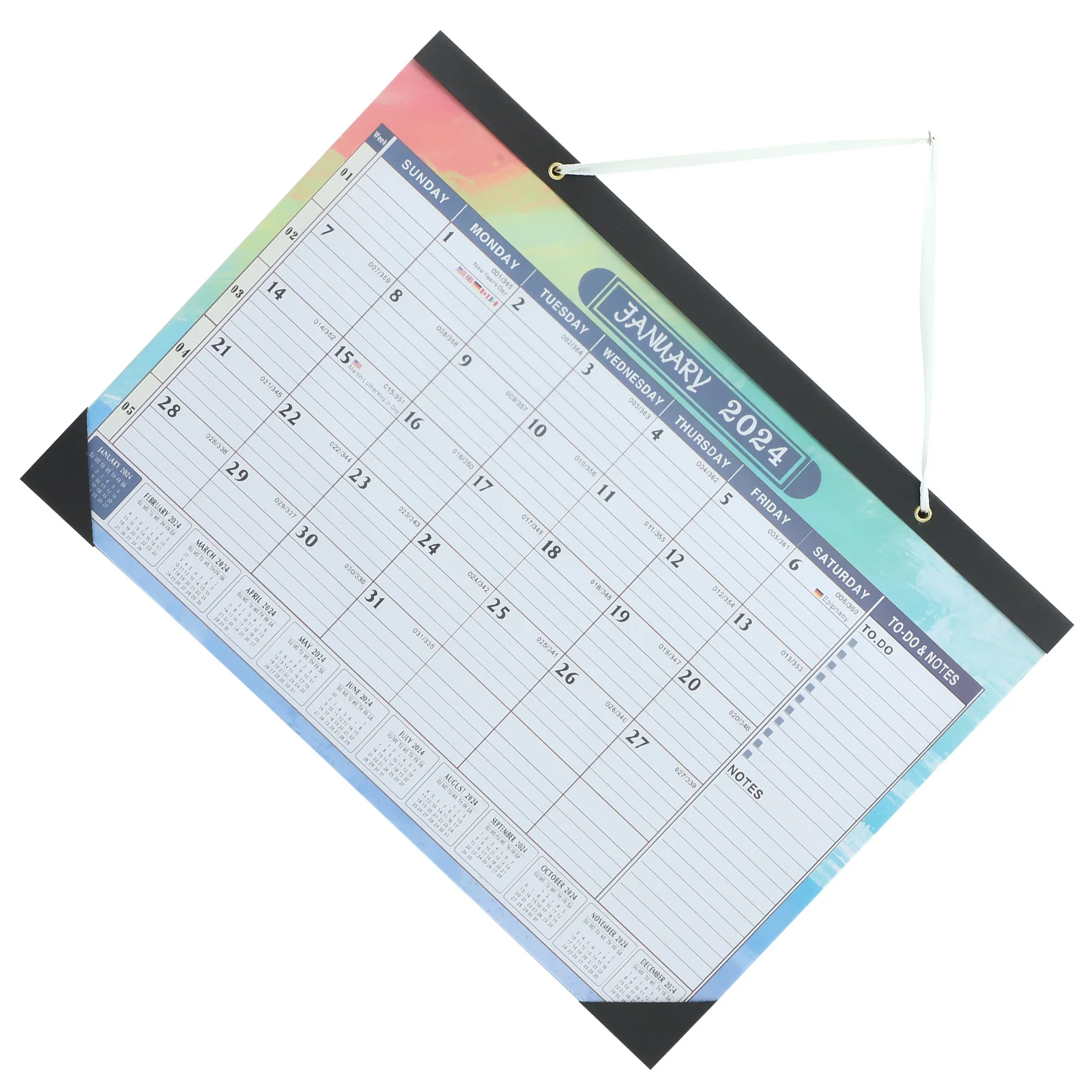 Wall Calendar Monthly Hanging Organizer Smooth Surface Countdown Appointment Calendar Daily Use for Office Home 2024 2025