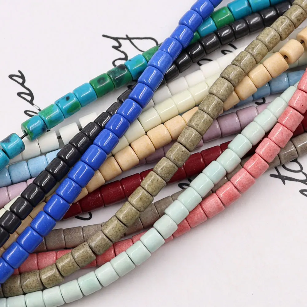 Factory Wholesale 4X4mm Abacus Type Old Bead Stone Scattered Beads Negative Ion Oxide Stone Jewelry, Clothing Accessories DIY