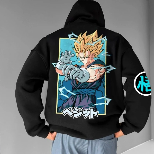 

Винтажная мужская толстовка большого размера в стиле аниме Dragon Ball Y2k, одежда, толстовка, осенняя одежда, свободные хлопковые женские топы с длинными рукавами