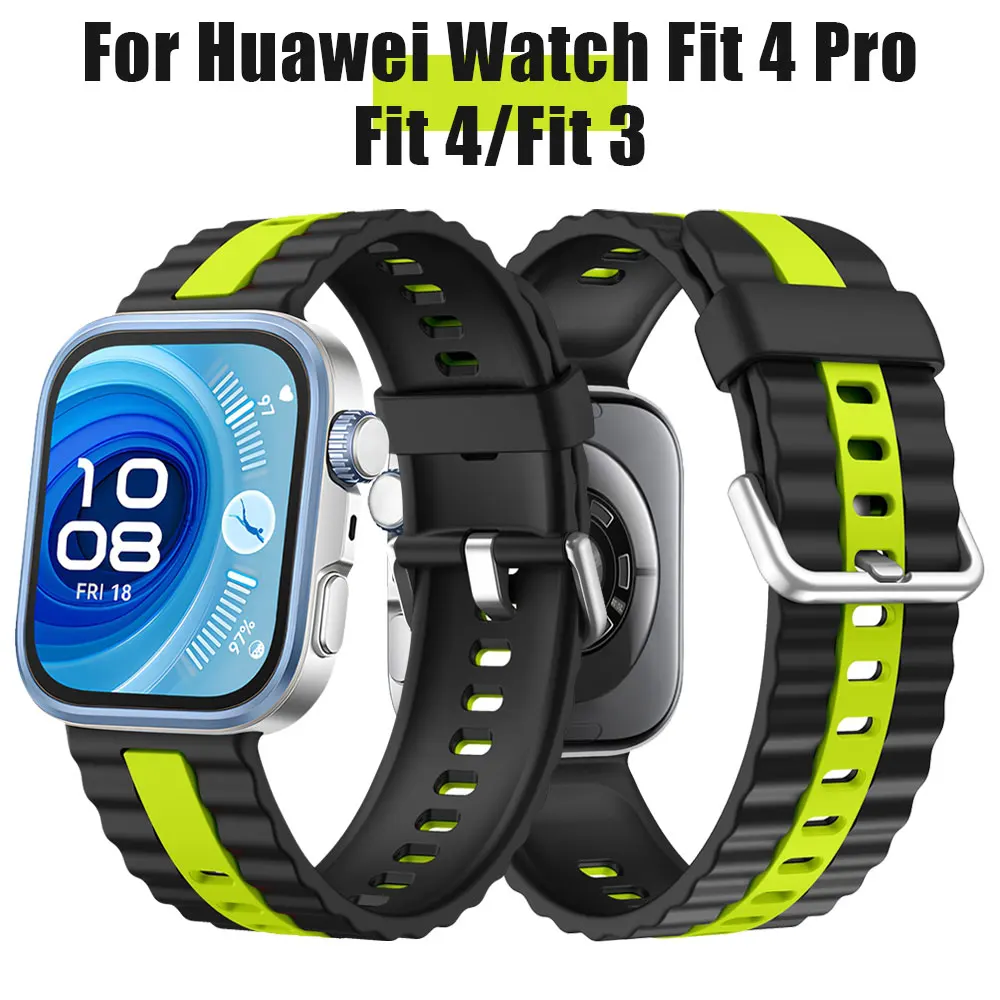 Zweifarbiges Armband, geeignet für Huawei Watch Fit 4 Pro Smartwatch, Ersatzarmband, geeignet für Huawei Watch Fit 4/3-Armband