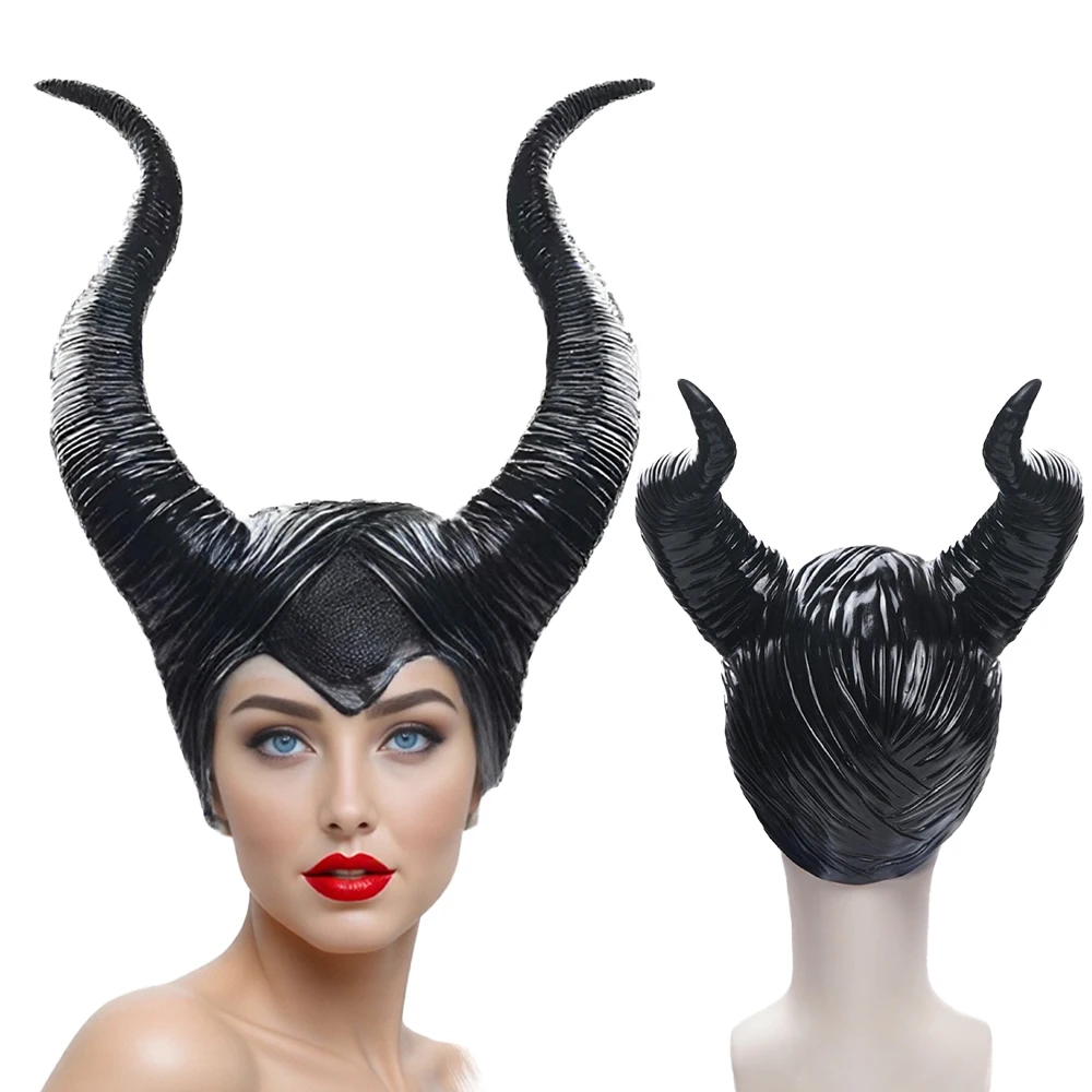 

Рога быка, головной убор для Хэллоуина, черные реквизиты для ролевых игр, аксессуары для косплея, рождественские головные уборы, карнавальные головные украшения, реквизит