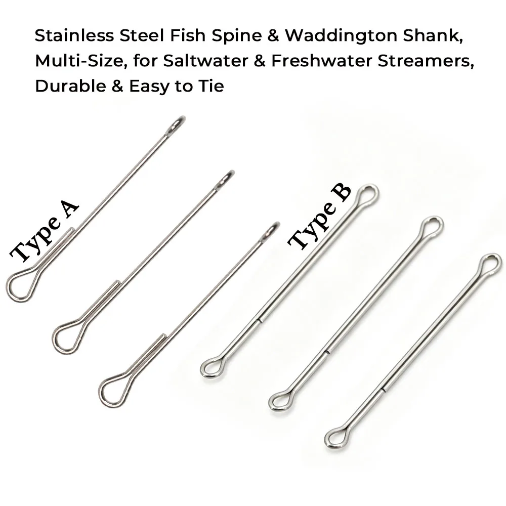 ICERIO 20/30 Stück Edelstahl Gelenkige Fischgräten Mehrteilige Streamer Fliegenbindematerialien 10-55mm Größen Salzwasser Finesse Changer – Detail 4
