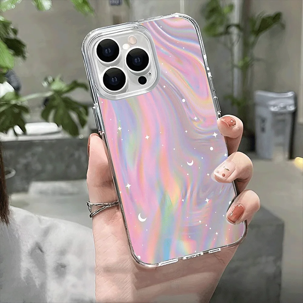 

Aesthetic Colorful Pattern Clear Case for iPhone 16, 16 Pro, 16 Pro Max, 16 Plus, 15 Pro Max, 15 Pro to 11, 12, 13, 14,15 series