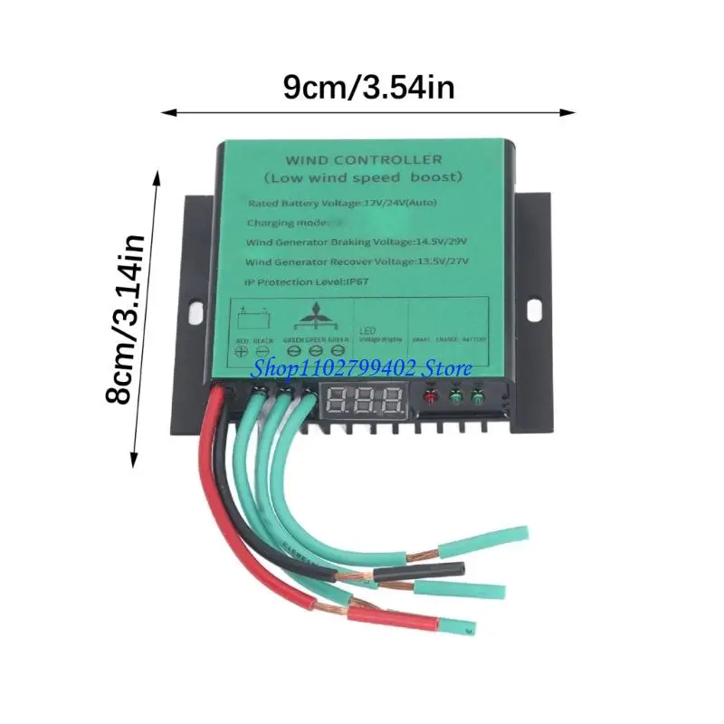 547F Waterproof Low Controller Regulator Replacement Wind Turbines Charges Controller with LED Indicators Enduring view 6