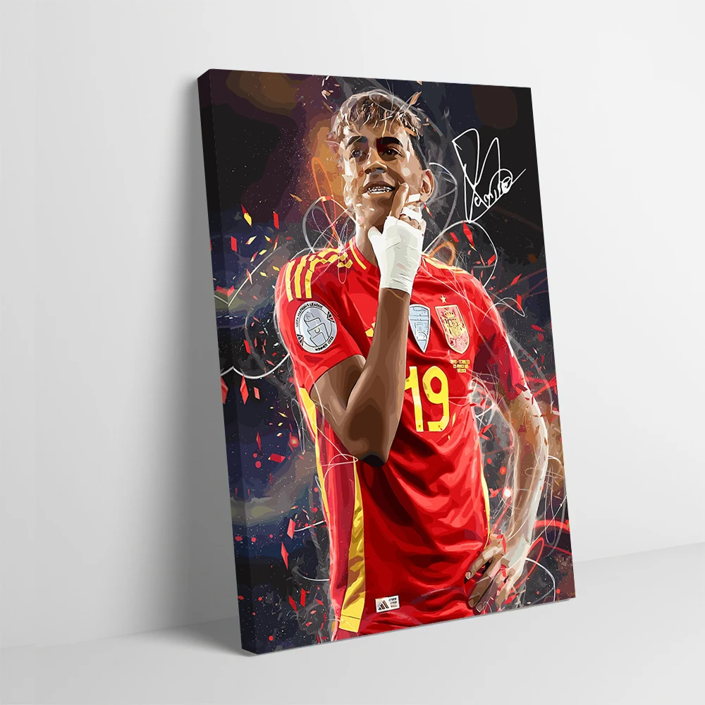 Lamine Yamal Spain National Team Portrait Printing Poster Customizable Pictures Wall Art Canvas Painting for Decoration Home