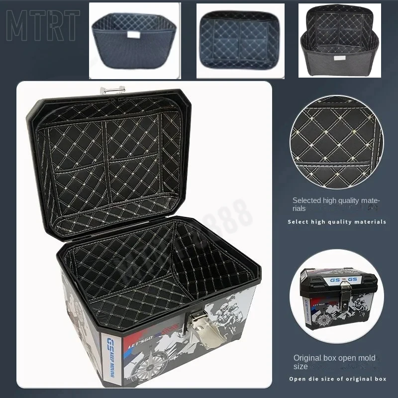 Universal  Square Box Motorcycle Trunk Liner Universal Electric Vehicle Tailbox Detachable Cushion Inner Liner 36L/45L/57L