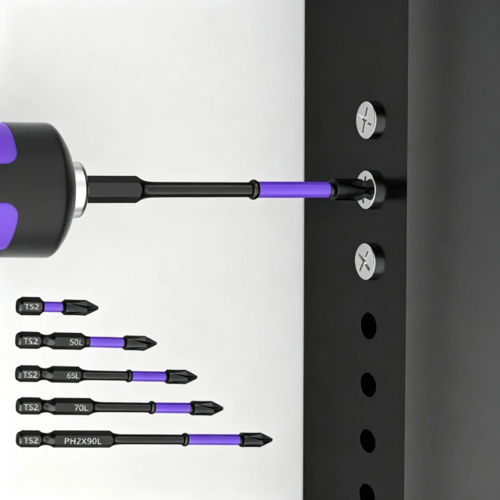 Magnetic Screwdriver Bits Non-slip Shockproof Phillips Impact Bits Hex Shank Alloy Steel Bits Suitable for Power Tools