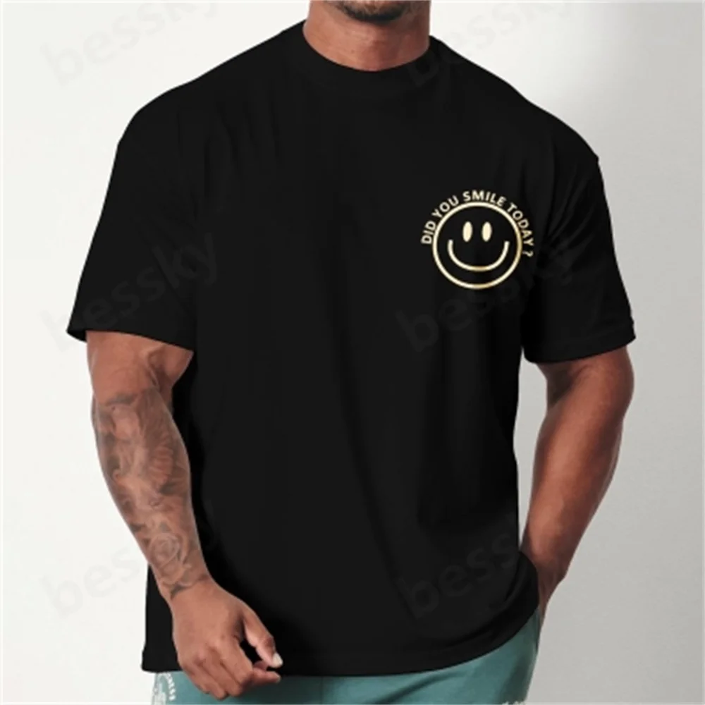 

Men's sports and leisure T-shirt short sleeved printed summer round neck short sleeved T-shirt top