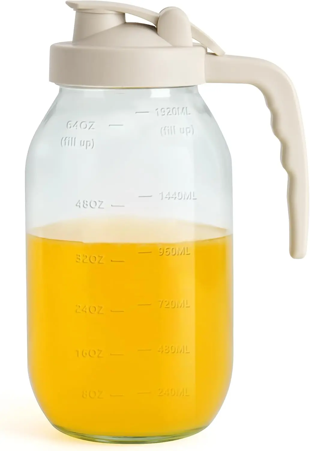 

Стеклянный кувшин на 64 унции с крышкой-фильтром, герметичный, для холодной воды, чая, сока, молока, холодного кофе