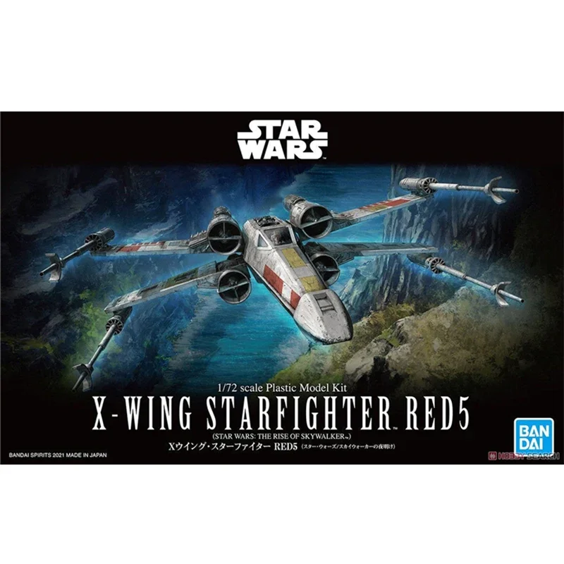 Bandai Star Wars Assembled Model X-Wing Starfighter Red 5 The Rise of Skywalker Genuine Figure Model Ornaments Children Toys