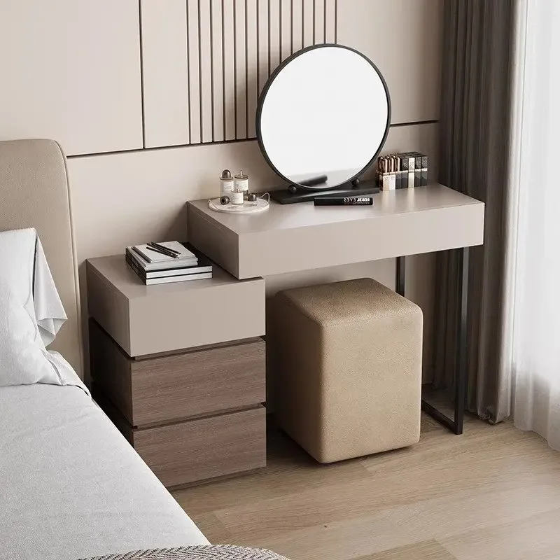 European Organizer Slim Vanity Desk Storage Luxury Wood Compact Cabinet Vanity Drawers Adult Modern Tocador Maquillaje Furniture