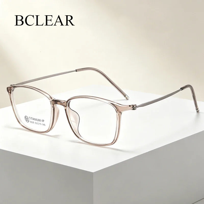 BCLEAR BCLEAR Ultralight TR90 Unisex Square Eyeglasses Frame Flexible Titanium Leg Optical Glass Male Female Fashion Eyewear - Aliexpress Deal