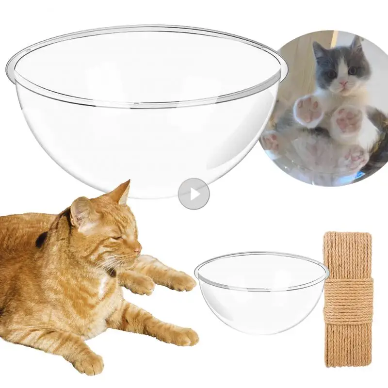 

Acrylic Hemispherical Cover Cat Climbing Frame Accessories Space Capsule Transparent Cat Nest DIY Material Cat Toy Grab Board