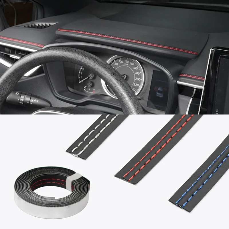 Car Self-Adhesive Decorative Line Diy Flexible Interior Molding Decorative Strip Auto Braided Strip Dashboard Sticker Universal