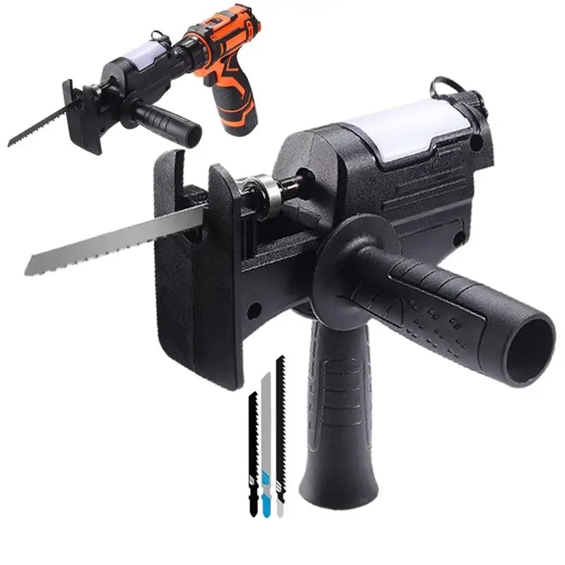 

Reciprocating Saw Adapter Electric Drill Modified Electric Jig Saw Curve Saw Power Tool Accessories For Pipe Cutting-ABGL