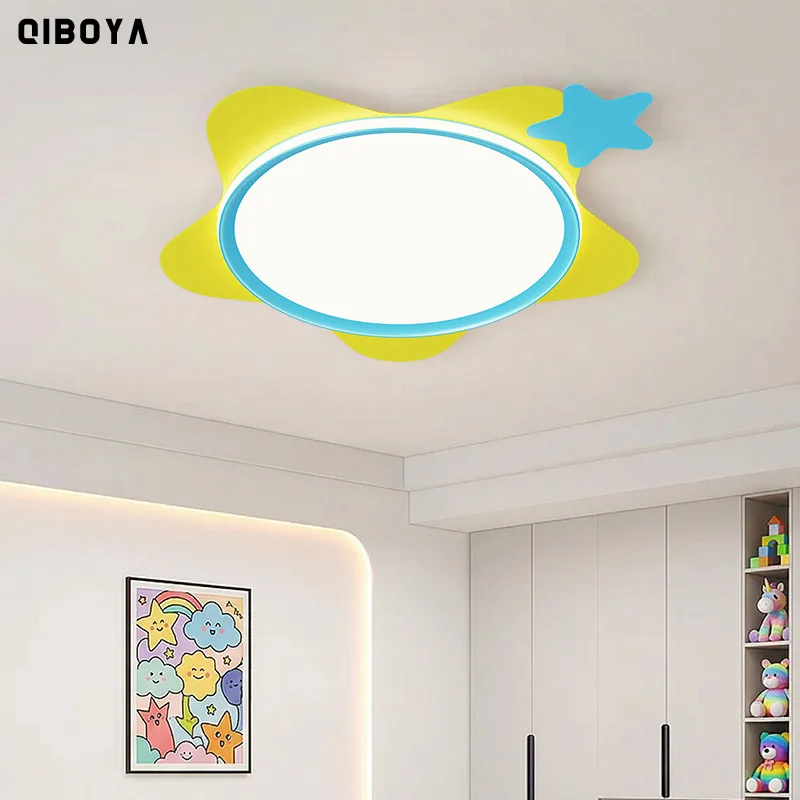 Simple Bedroom Led Ceiling Light Children's Room Kindergarten Sun Star Shape Ceiling Lamp Modern Home Indoor Decor Lighting Lamp