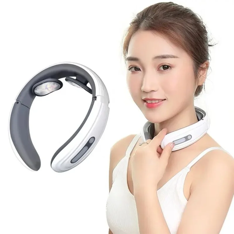 

6 Mode Electric Neck Massager EMS Pulse Infrared Heat Massager Muscle Relaxation Neck Massager Tool Relax Cervical Relief Pain