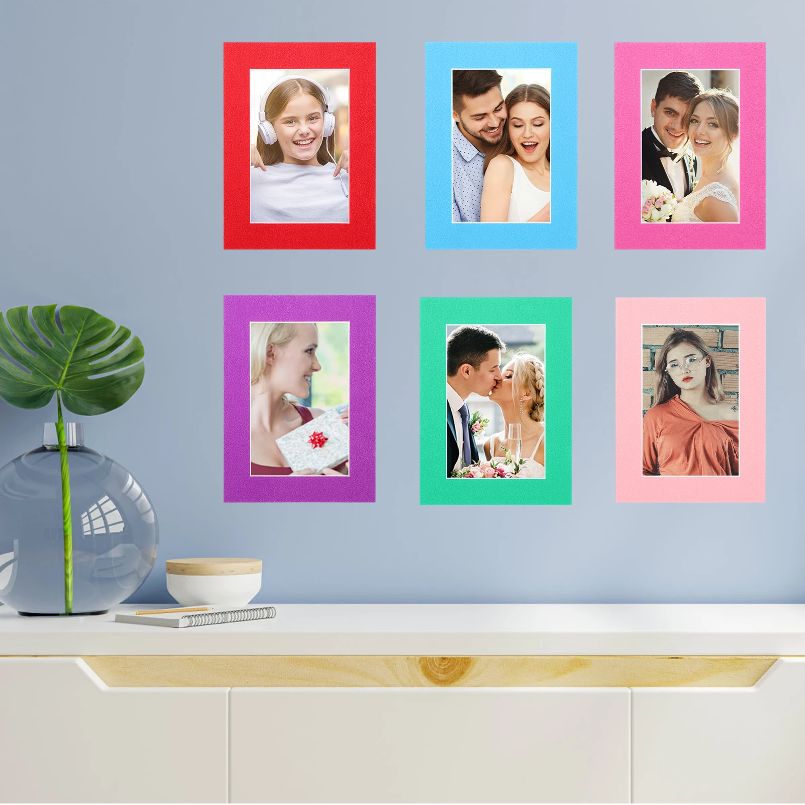 

30 Pcs Picture Frames Collage Wall Decor Photo Decorative Paper Vintage Multiple