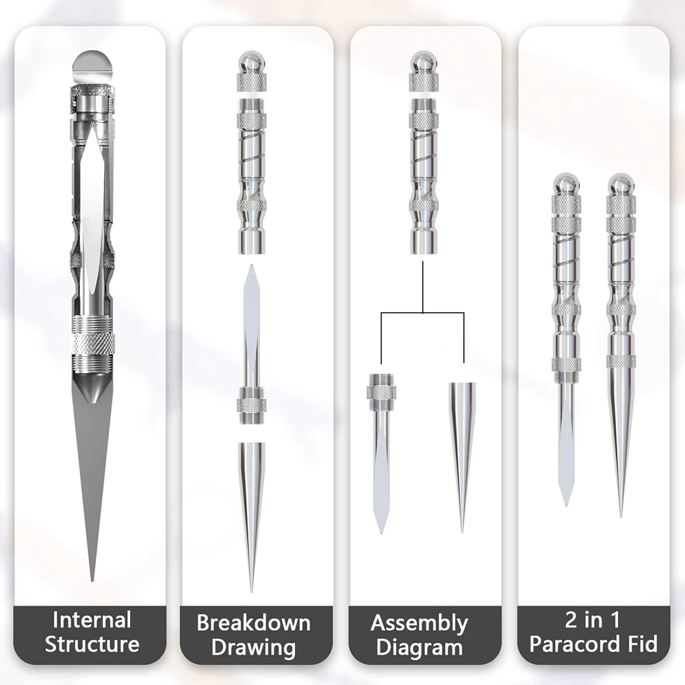 Paracord Knotter Tools Lacing Needles Paracord Tools DIY Weaving Lacing Stitching Needles And Smoothing Tool-FS-PHFU