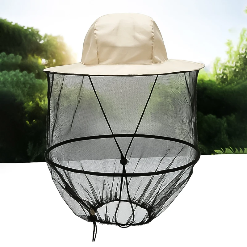 Fishing Cap Mesh Bee Keeper Hat With Mosquito Net Prevent Anti Sun UV Outdoor Sunshade Neck Walking Head Covers For Men Women\'s