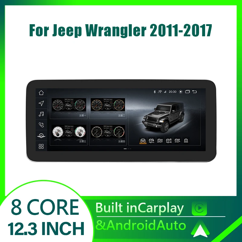 

Автомобильный мультимедийный плеер для Jeep Wrangler, новый стиль 2011-2017, Android 13, радио, экран, GPS-навигация, DVD, автомобильный стерео Carplay 4G