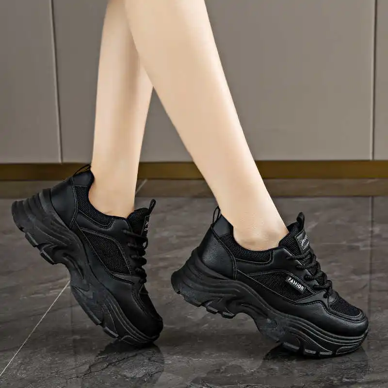 

Thick-heeled Hiphop Golf Woman Shoes Running Womens Sneakers Granny Sport From Famous Brands Tenus Snearkers Specials