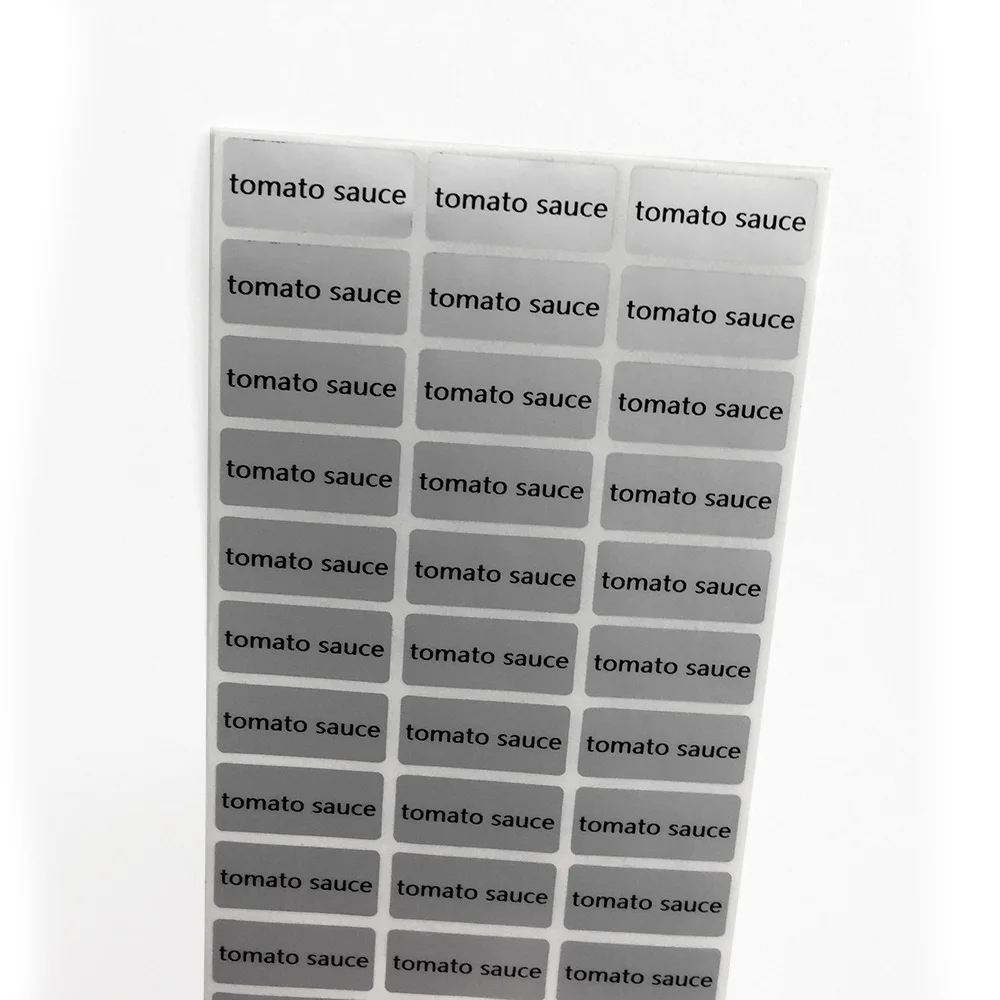 3Size Silver Color Custom Name Stickers Grey Waterproof Personal Office Supplies Tag Labels Children Scrapbook School Stationery