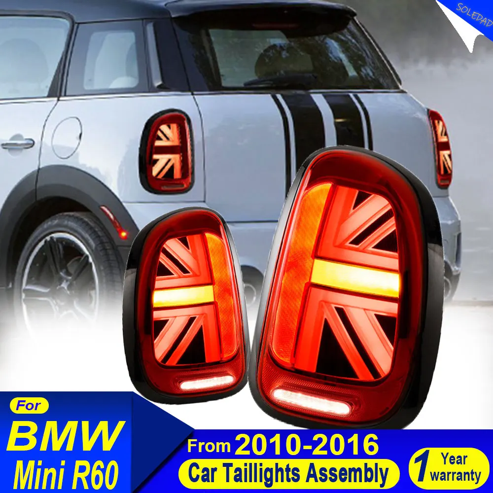 Car For BMW Mini R60 LED Tail Light Assembly 2010-2016 Cooper Countryman Rear Tail Lamps Dynamic Turn Signal Lights